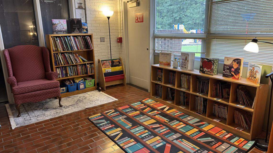 Christian Underwood, a Catawba County elementary school teacher, cataloged 1,311 classroom library books to comply with the requirements of a new North Carolina law.