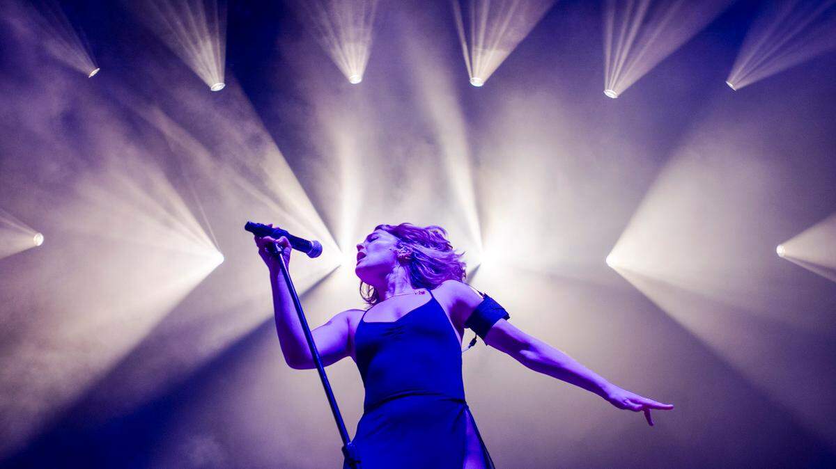 Maggie Rogers gives a lively performance during her “Don’t Forget Me Tour” at Coastal Credit Union Music Park on Wednesday, June 19, 2024.