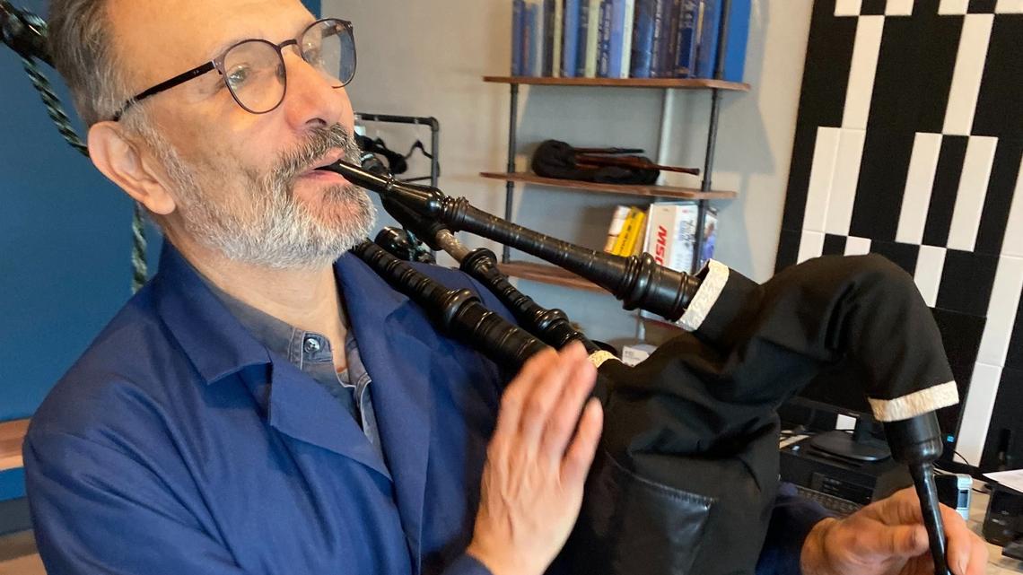 How this world-class bagpipe maker came to set up shop in a highly unlikely spot