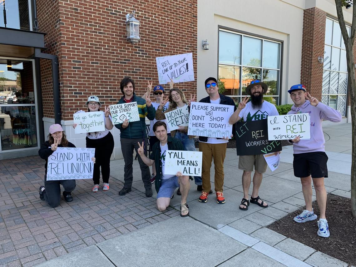 Employees of the REI in Durham went on strike for four days ahead of a union election on May 25, 2023.