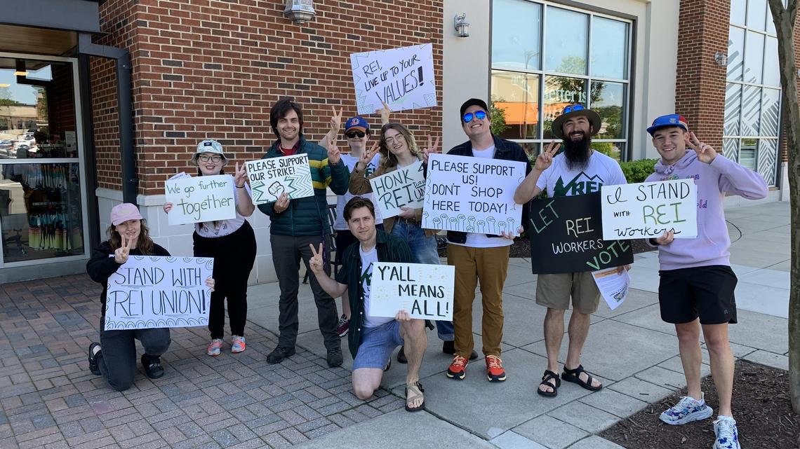 Employees of the REI in Durham went on strike for four days ahead of a union election on May 25, 2023.