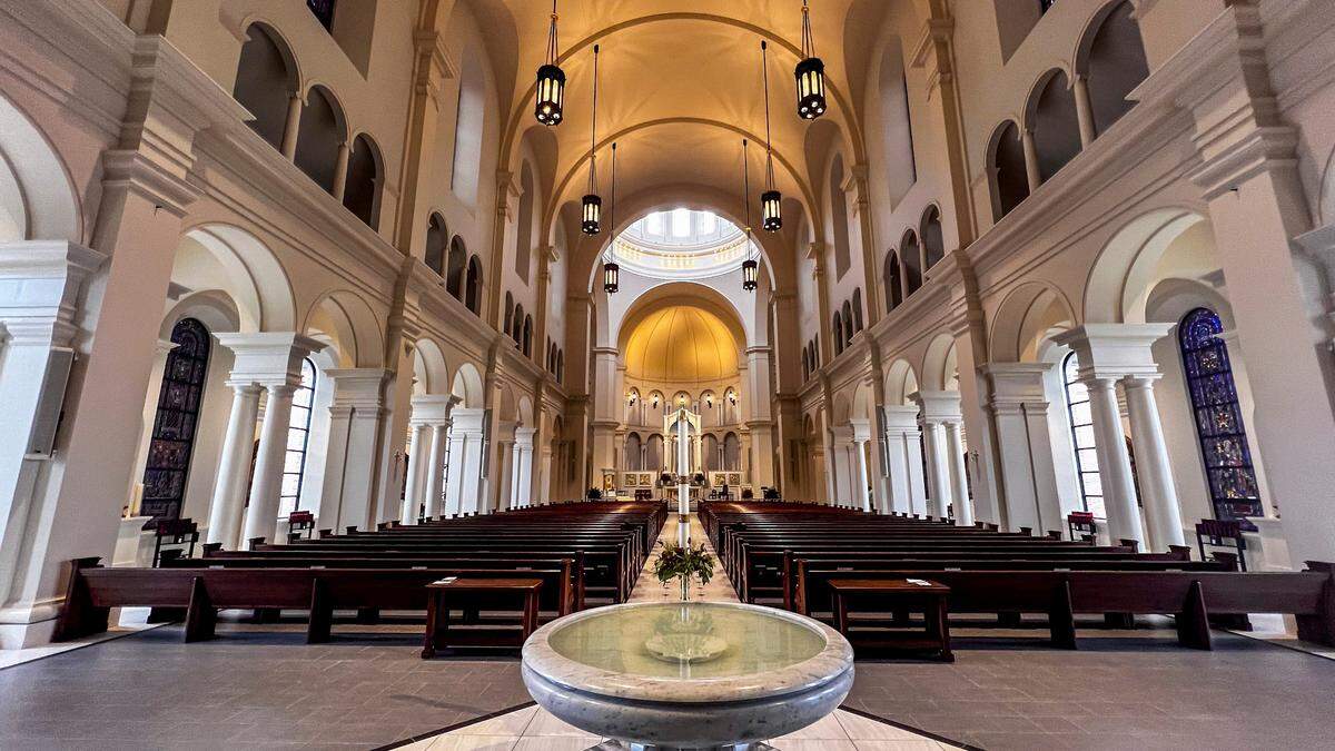 The Holy Name of Jesus Cathedral, which opened in 2017, can seat 2,000.
