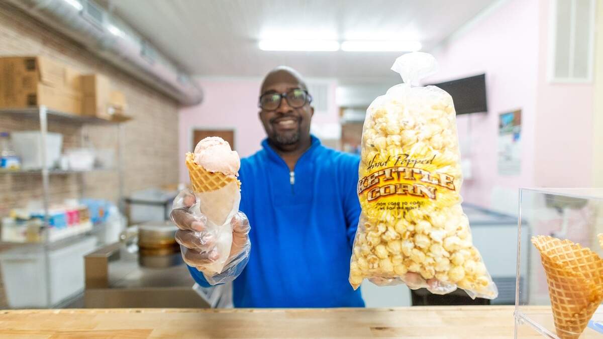 Michael Sneed, owner of Old Fashioned Ice Cream in Selma, NC.