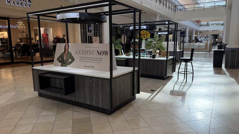 After an abrupt exit, retail merchandising carts are back at Crabtree Mall