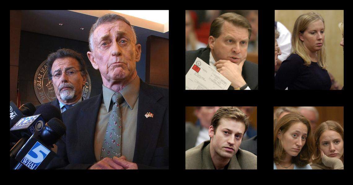 Clockwise from left: David Rudolf and Michael Peterson, Jim Hardin, Caitlin Atwater, Margaret and Martha Ratliff, Todd Peterson.