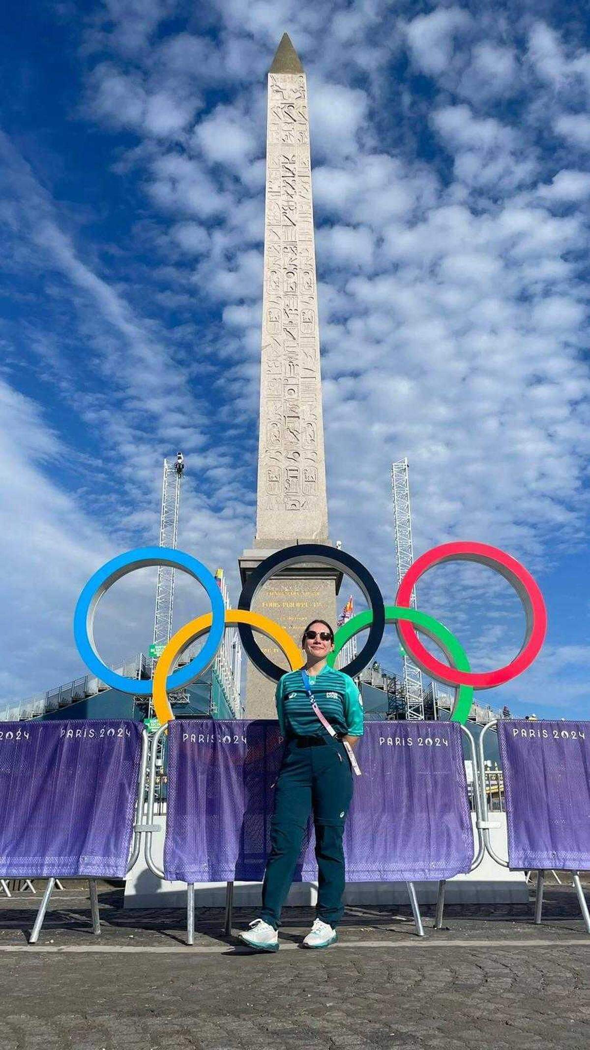 Margaux Veyne, forrmerly of Greensboro, grew up learning multiple languages. She’s volunteering at the 2024 Paris Olympics as a translator.