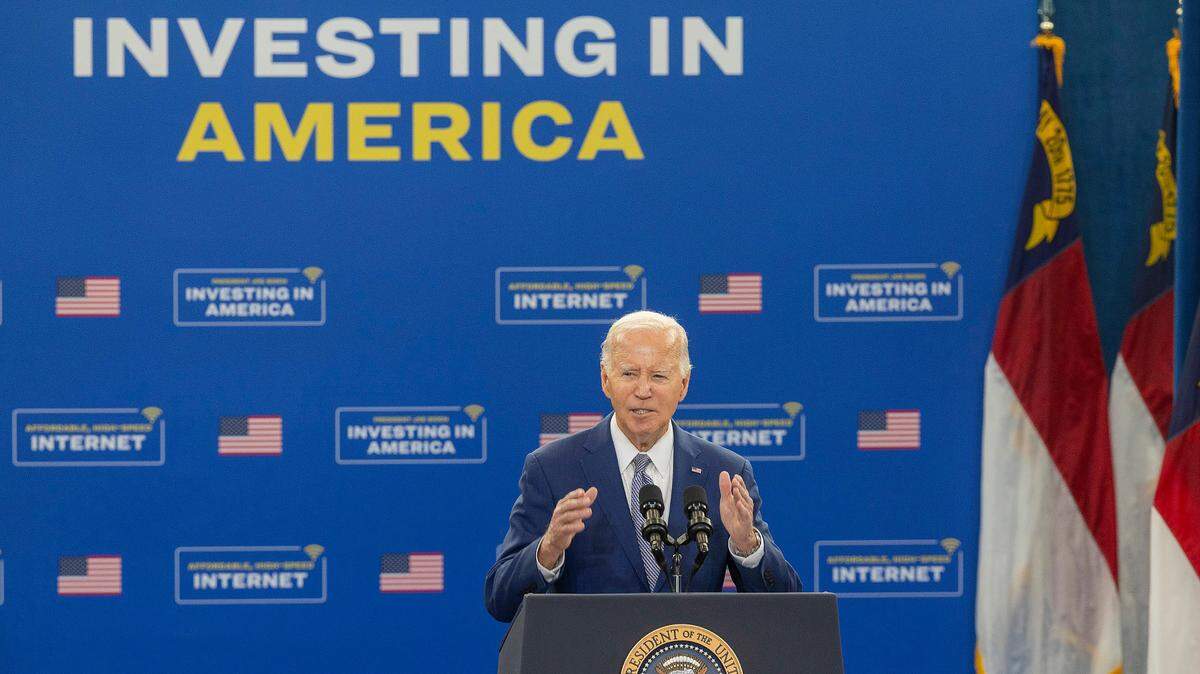 President Joe Biden speaks Thursday, Jan. 18, 2023 at the Abbotts Creek Community Center in Raleigh, N.C.