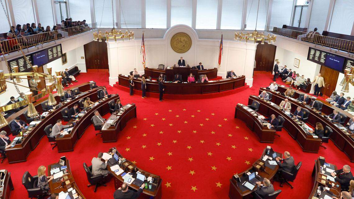 N.C. Senate President Phil Berger presides over the N.C. Senate’s session at the N.C. Legislative Building in Raleigh, N.C., Tuesday, June 20, 2023.