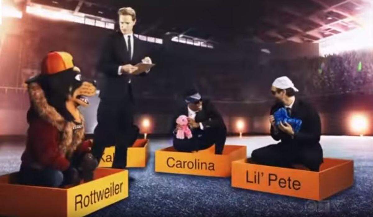 An image from the Rottweiler clues in “The Masked Singer” episode airing Nov. 6, 2019.