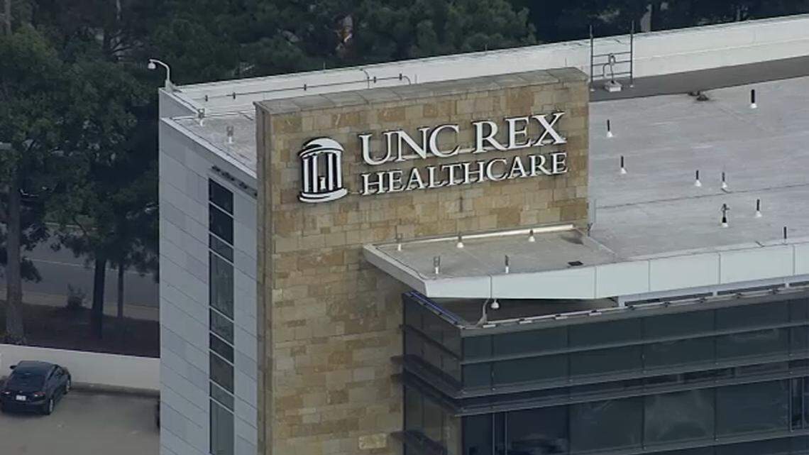 UNC Rex Hospital in Raleigh, N.C., lost power Monday night, Aug. 7, 2023, during a thunderstorm.