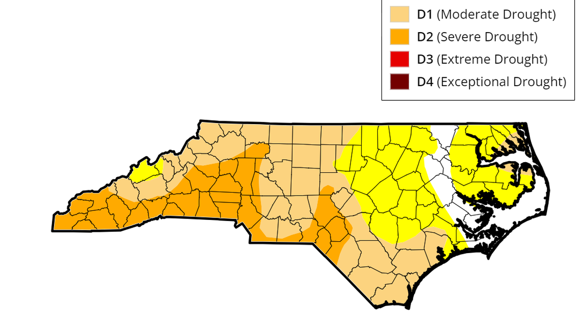 Drought has expanded across North Carolina, with all or parts of 80 counties now in moderate or severe drought and 26 counties abnormally dry.
