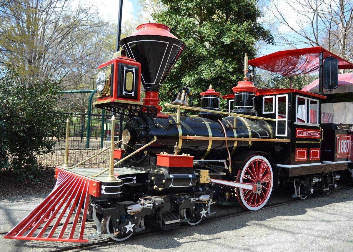 The city of Raleigh purchased a new electric locomotive train for Pullen Park.