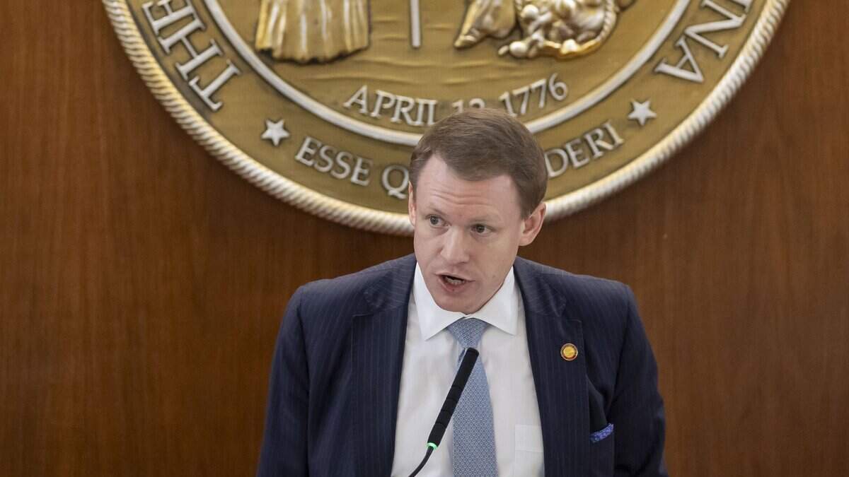 House Speaker Destin Hall presides over the North Carolina House of Representatives’ session on Tuesday, April 21, 2026 in Raleigh, N.C.