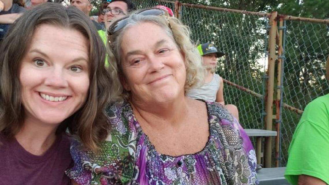 Brunswick County Board of Election Director Sara Knotts with her mother Anne Ashcraft in 2019.