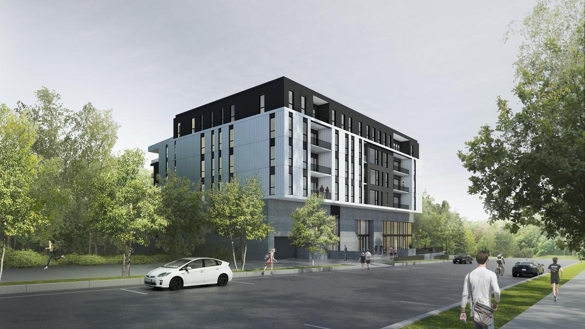 A rendering of the Fairweather condos by The Raleigh Architecture Co.