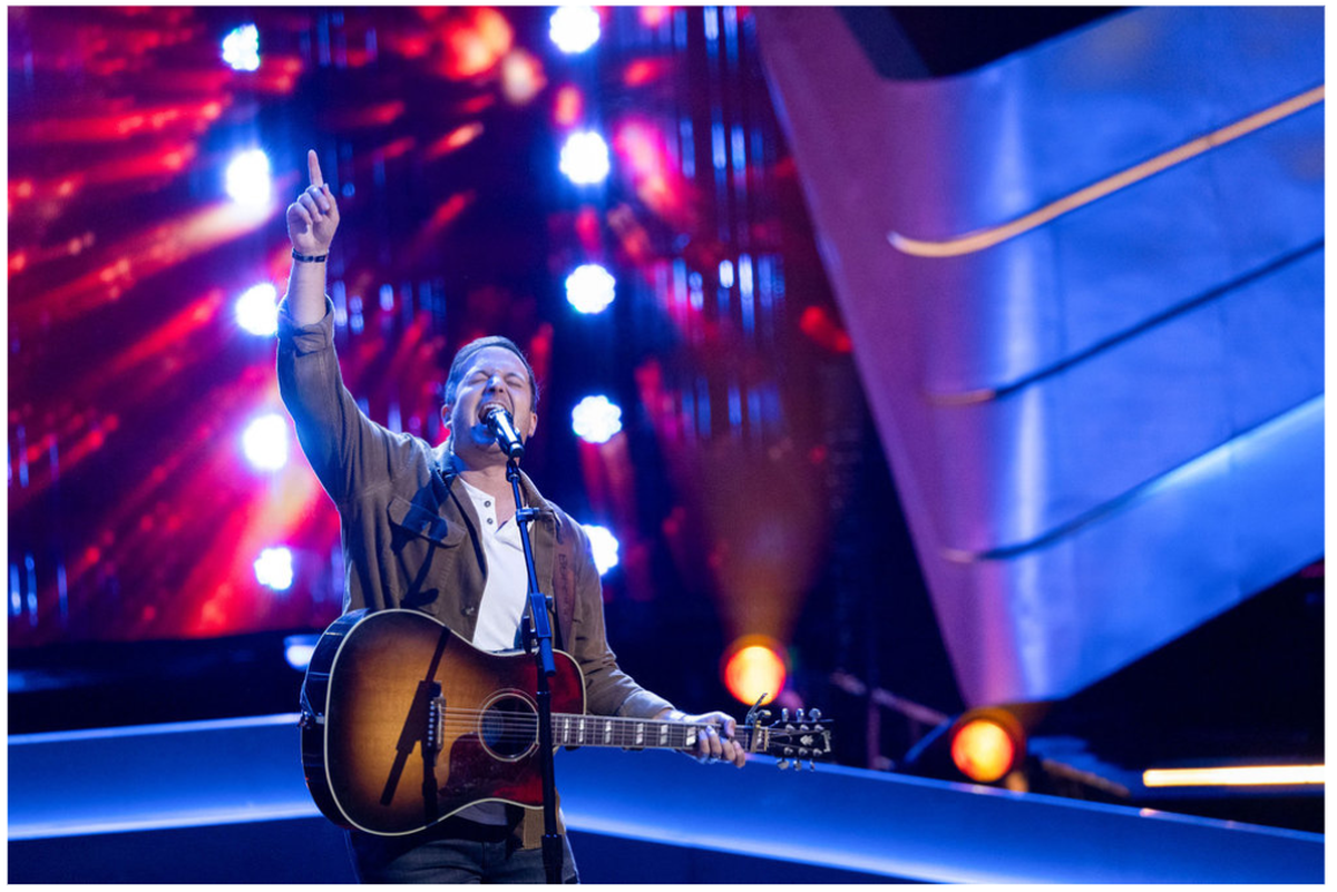 Wake County Deputy Robert Hunter during a blind audition on NBC’s “The Voice.”