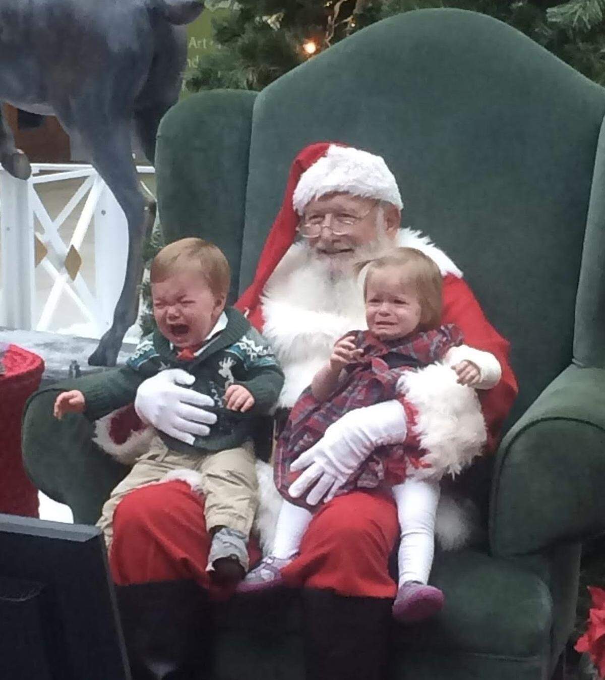 Paul Williams’ grandchildren with Santa.