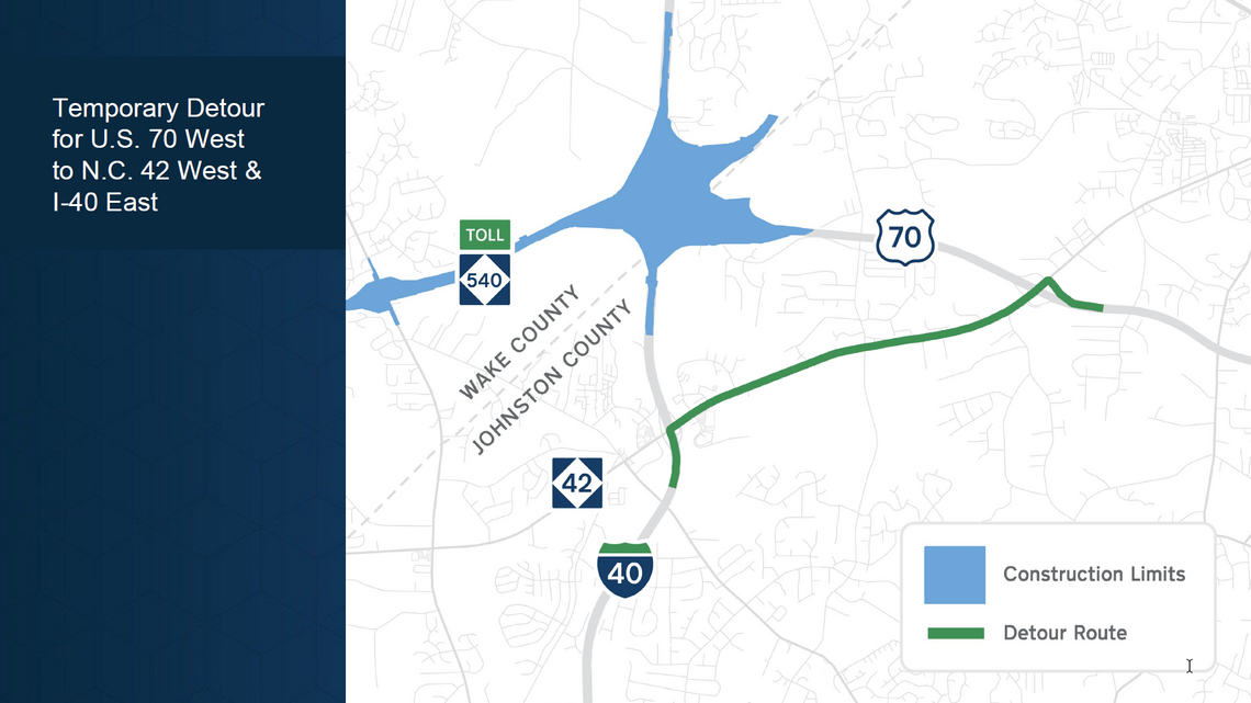 NCDOT: US 70 ramp to eastbound I-40 closes in Johnston County | Raleigh ...