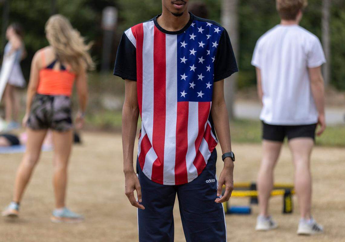 N.C. State students gather on the lawn outside the Talley Student Union for games on Thursday, February 23, 2023 in Raleigh, N.C.