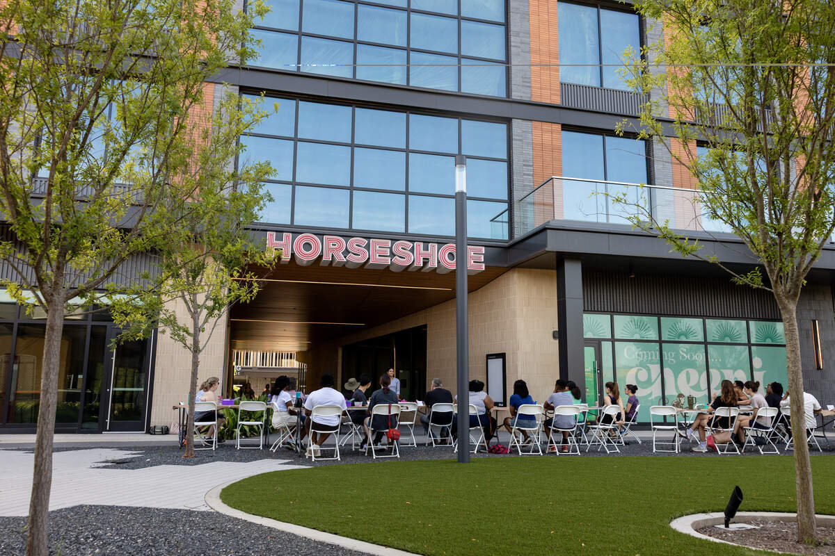Outside HUB RTP, a mized-used district at 3151 Elion Boulevard in the Research Triangle Park.