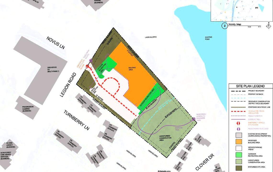 Taft Mills Group and Community Home Trust have proposed Longleaf Trace, a project that could add up to 60 apartments for adults ages 55 and older at 1708 and 1712 Legion Road in Chapel Hill.