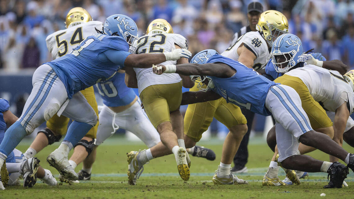 One UNC football defensive lineman out, one’s status in question vs. Pittsburgh