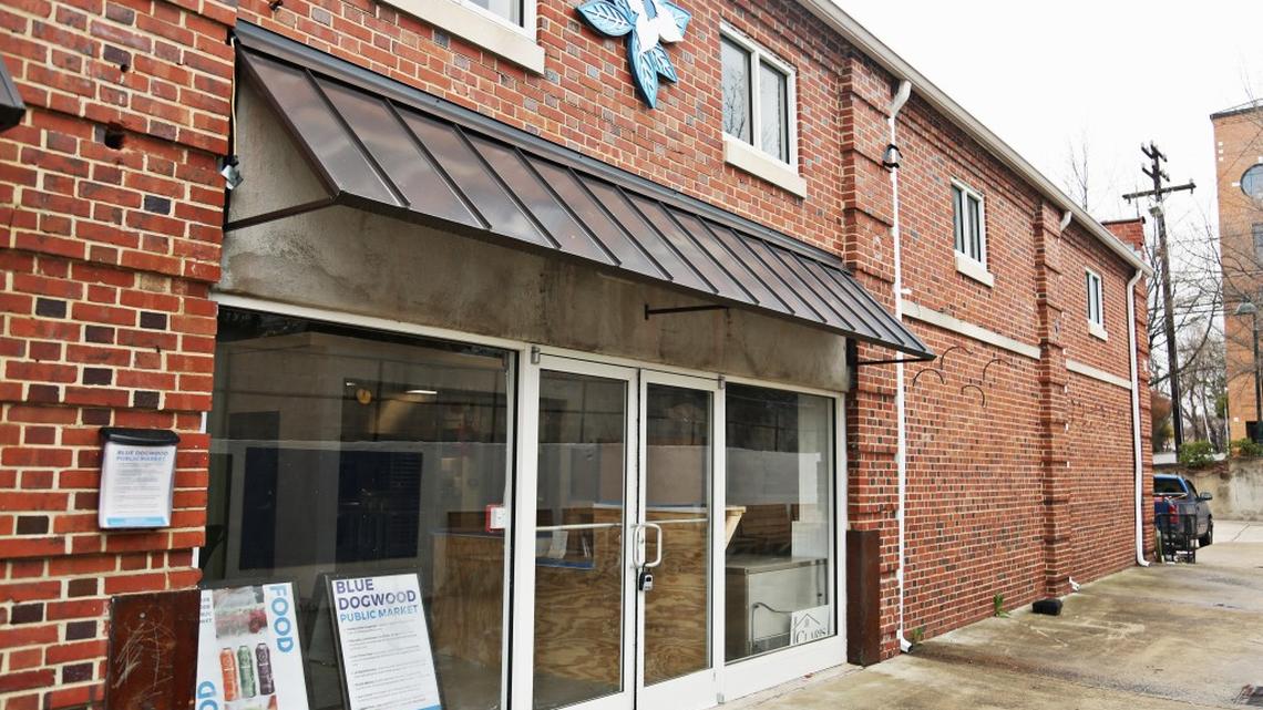 Chapel Hill's Blue Dogwood Public Market, a food hall off of Franklin Street, will include patio seating and eventually an outdoor beer garden behind the building.