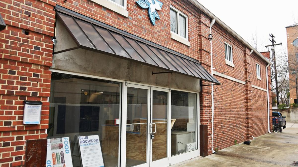 Chapel Hill's Blue Dogwood Public Market, a food hall off of Franklin Street, will include patio seating and eventually an outdoor beer garden behind the building.