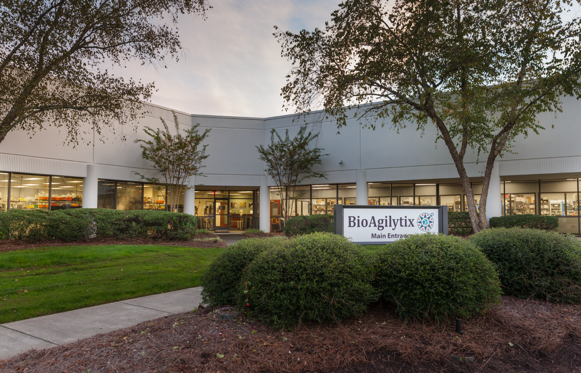 BioAgilytix’s headquarters in southern Durham. The company is adding 878 new jobs in Durham.