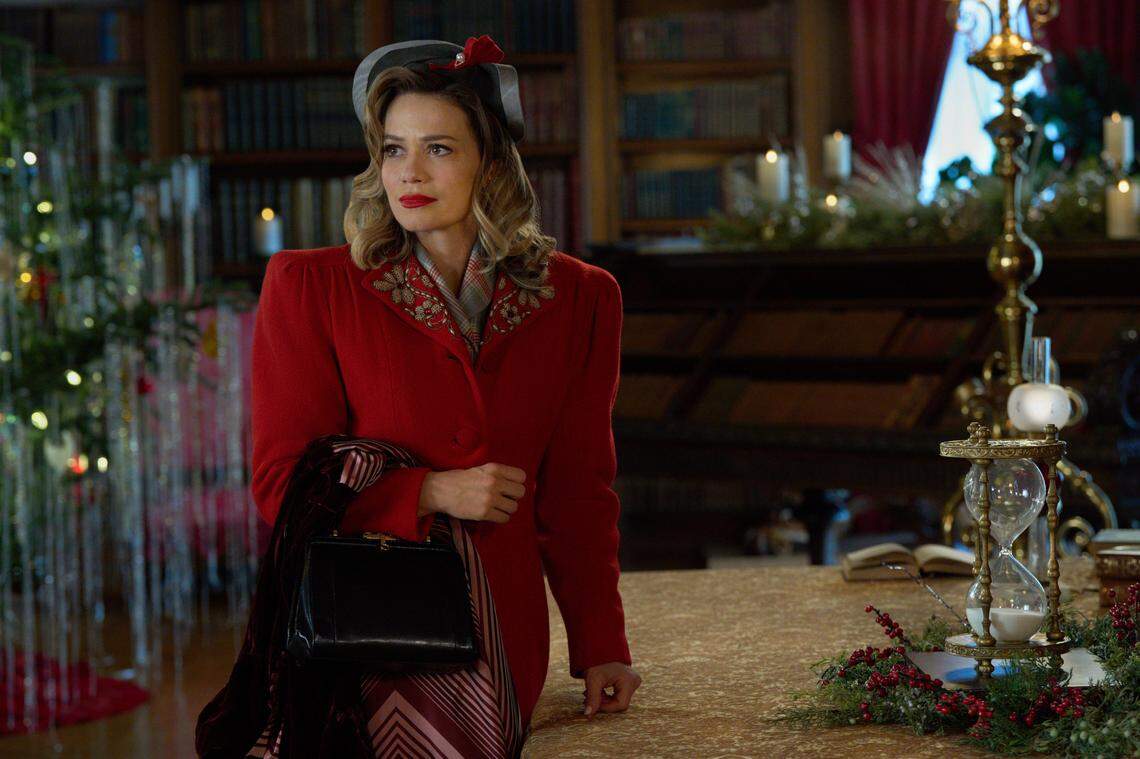 Bethany Joy Lenz in “A Biltmore Christmas” on the Hallmark Channel. The movie was filmed at the Biltmore Estate in Asheville, NC, in January 2023.