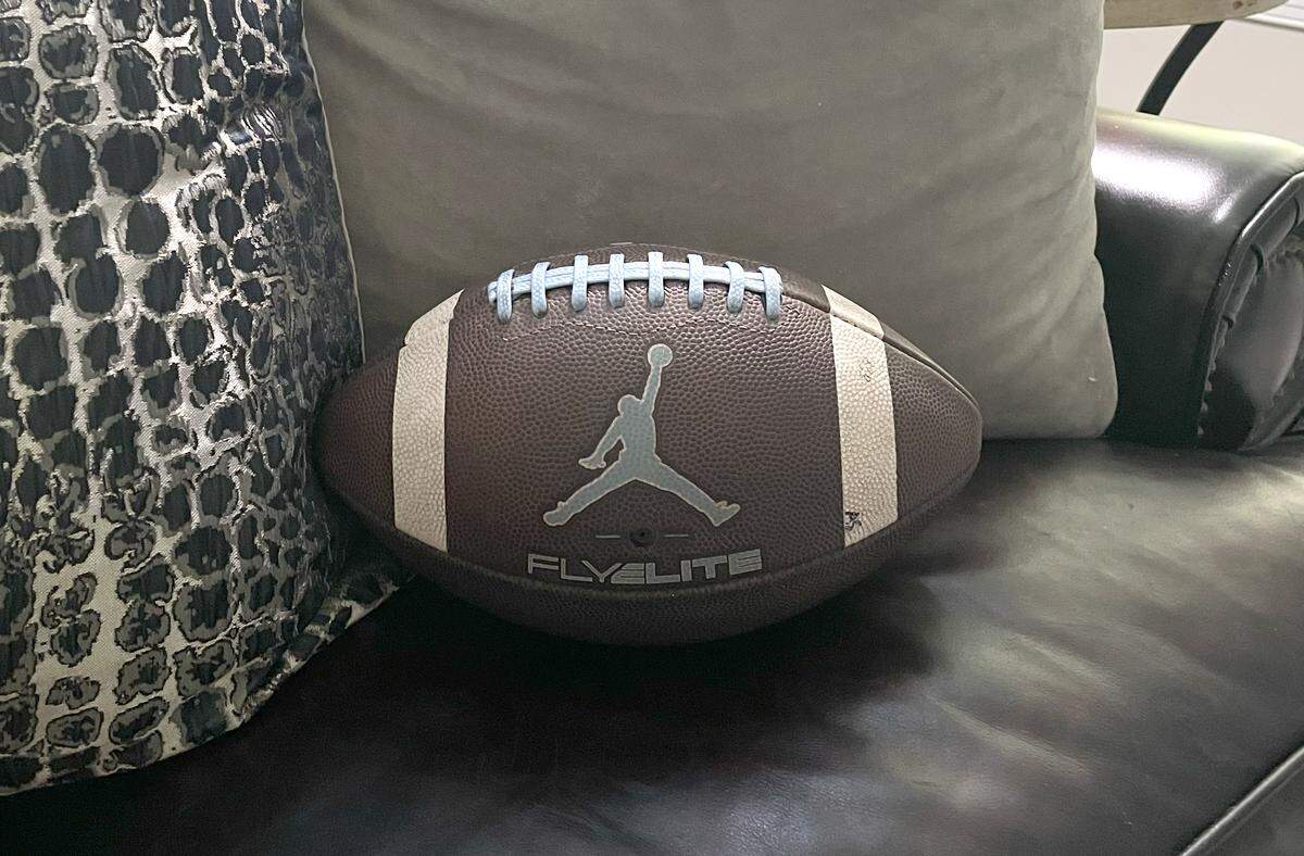 The game ball from North Carolina’s victory over Richmond on Sept. 13, 2025, was given to UNC football chaplain Mitch Mason.
