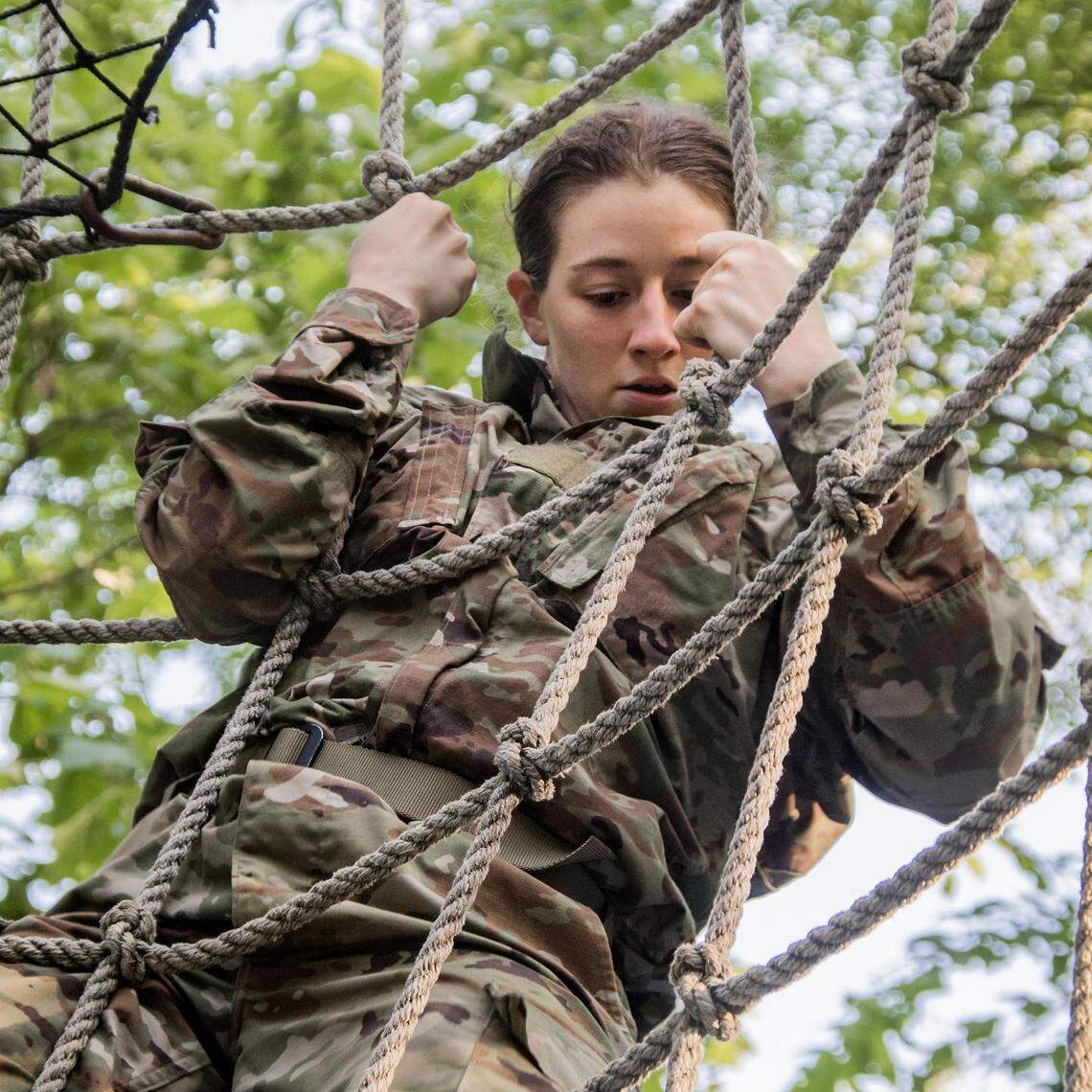 Capt. Rebecca M. Lobach, of Durham, N.C., was a cadet with UNC Army ROTC when this photo was taken in at Advanced Camp in June 2019. She served as an aviation officer in the Army from July 2019 to January 2025. She was killed in a collision with an American Airlines flight in Washington, D.C.