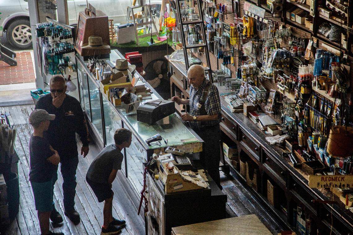 Jack Moore started working at D.E. Turner & Co. Hardware on Main Street in Mooresville in 1946 at the age of 15, Operating since 1899, the hardware store is the oldest business in Moorseville.