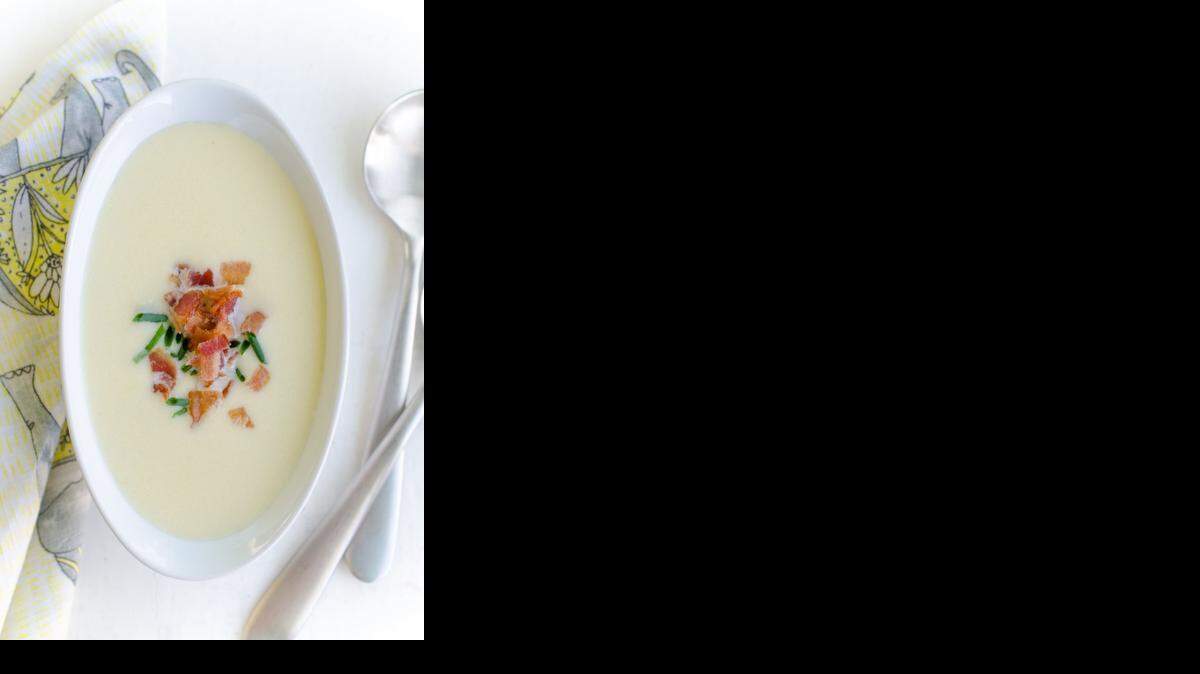 Fennel adds extra flavor to this leek and potato soup with bacon.
