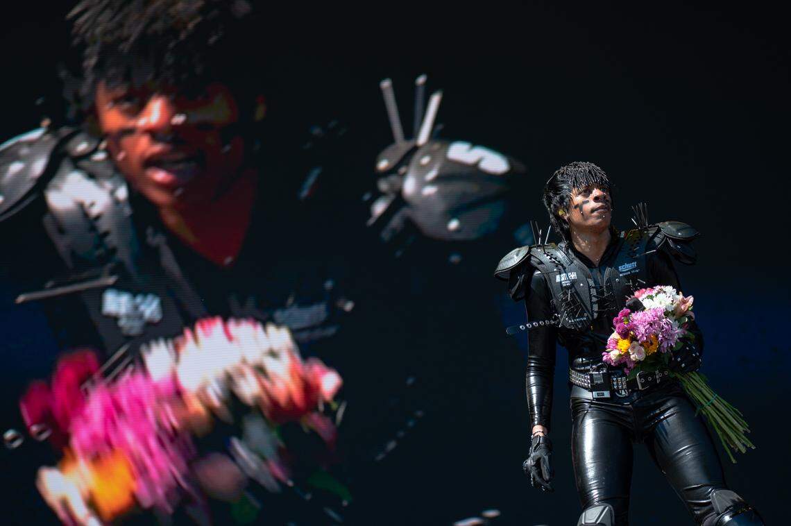 Teezo Touchdown performs at the first day of Dreamville Music Festival in Dix Park in Raleigh, NC on Saturday, April 6, 2024.