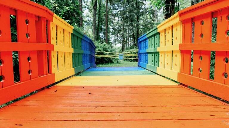 Rainbow bridge in Wilmington replaces beloved WNC pet landmark lost to Helene
