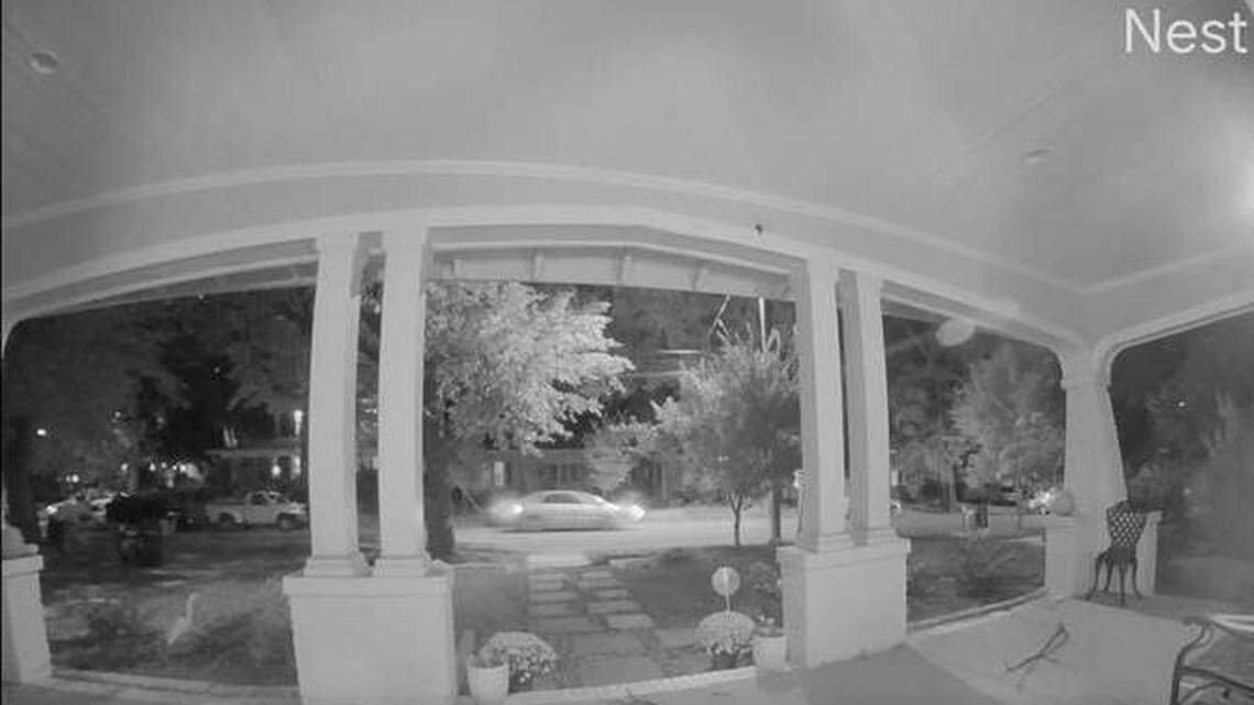 Durham police say the light colored sedan seen in this photo is the car that struck a man at the intersection of N. Duke Street and W. Markham Avenue on Wednesday, Oct. 6, 2021, and left him with critical injuries. Anyone with information about the crash or the vehicle should contact police or Crimestoppers.