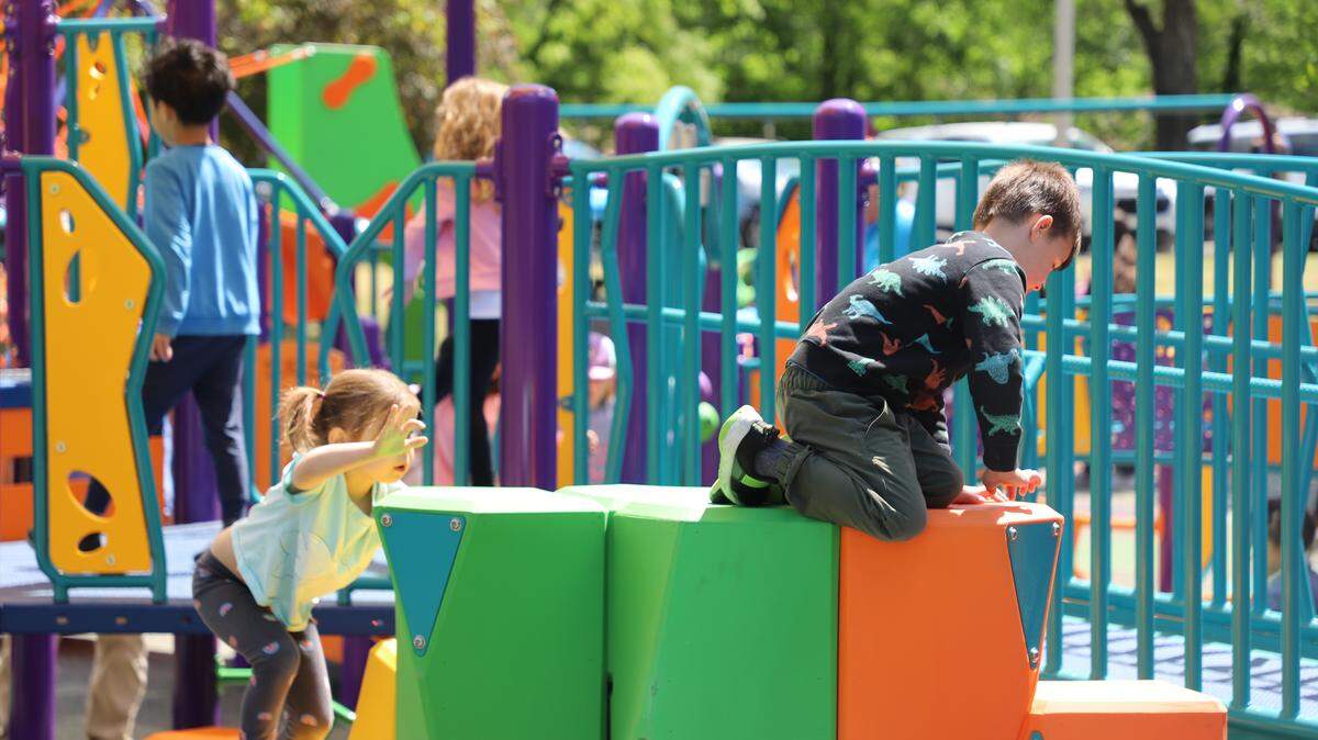 The playground at Chapel Hill Community Center Park is one of a handful of inclusive playgrounds in the Triangle.