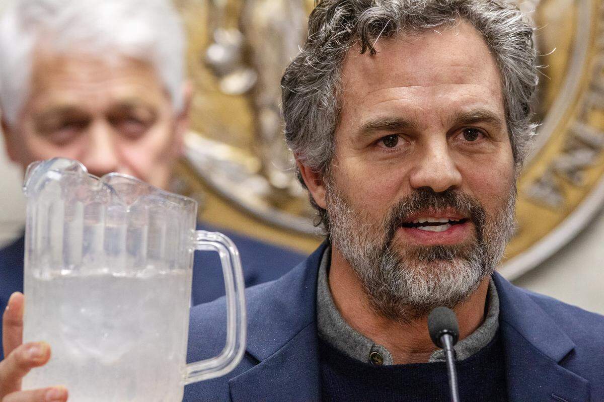 Actor Mark Ruffalo spoke at the North Carolina General Assembly in 2020. He, legislators and community members called for action against Chemours and DuPont to better protect the public from chemical pollution of drinking water.
