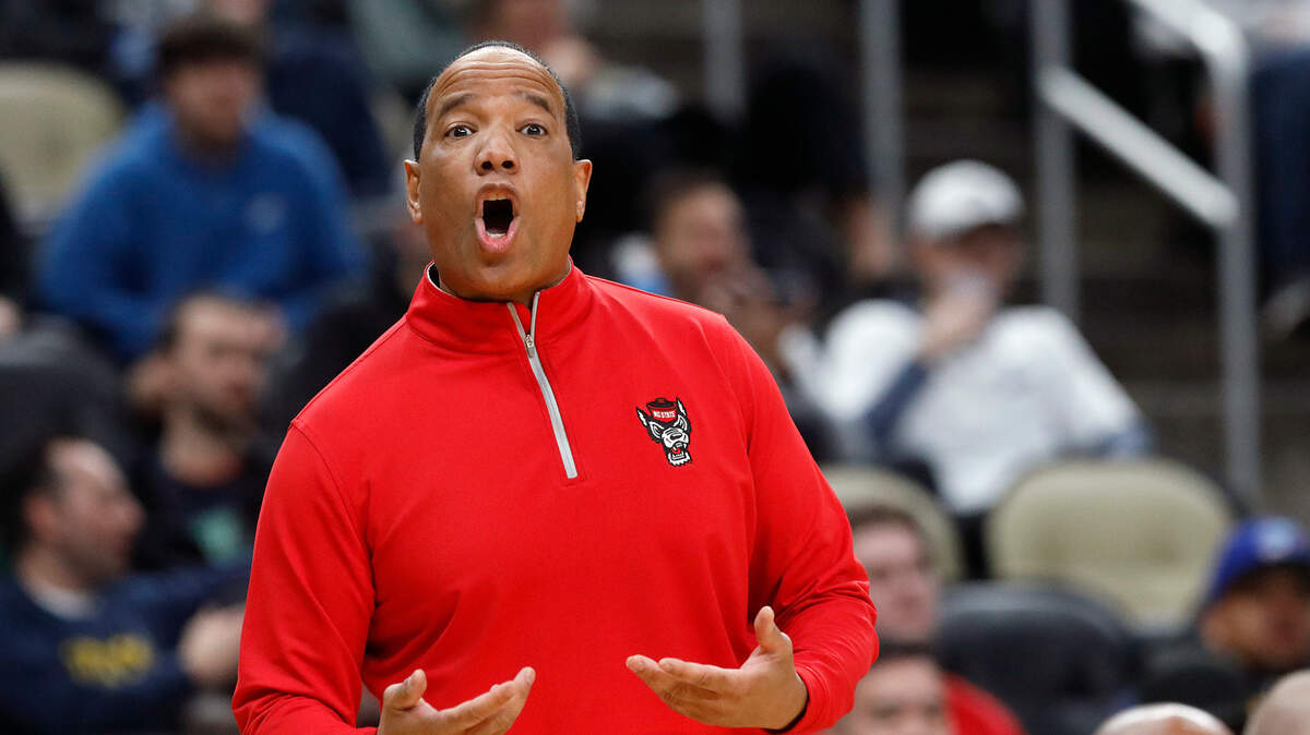 N.C. State head coach Kevin Keatts gives instructions from the sidelines during the second half of the Wolfpack’s 80-67 win over Texas Tech in the first round of the NCAA Tournament on Thursday, March 21, 2024, at PPG Paints Arena in Pittsburgh, Pa.