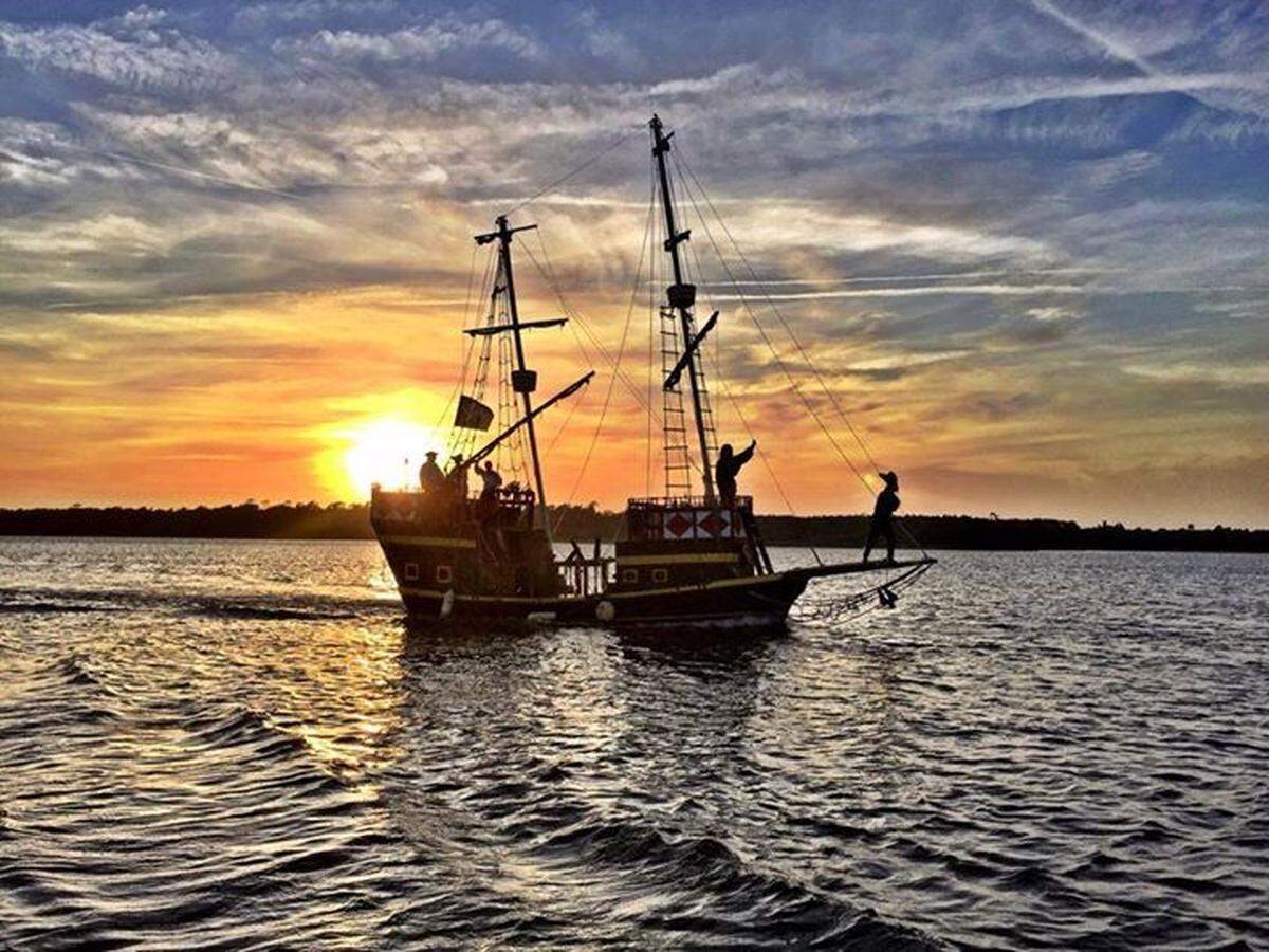 The Raven, a 52-foot skipjack converted to a pirate ship, is for sale for $35,000.
