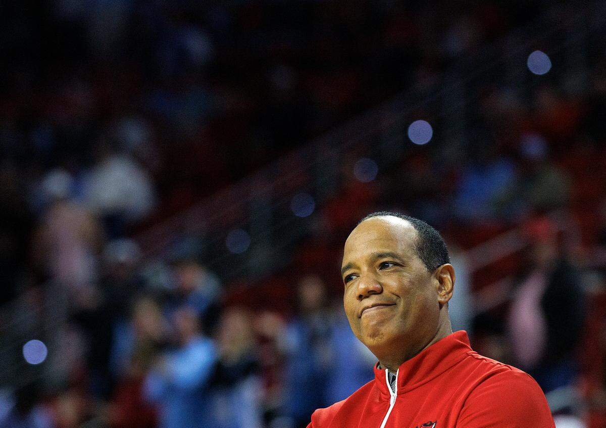 N.C. State head coach Kevin Keatts looks on during the closing minutes of the Wolfpack’s 67-54 loss to North Carolina at PNC Arena on Wednesday, Jan. 10, 2024, in Raleigh, N.C.