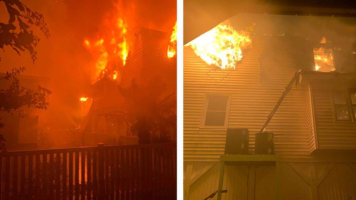 Four houses were destroyed by fire overnight in Ocean Isle Beach in Brunswick County overnight as Hurricane Isaias made landfall in the immediate area. The fires brought responders from multiple departments in the area.