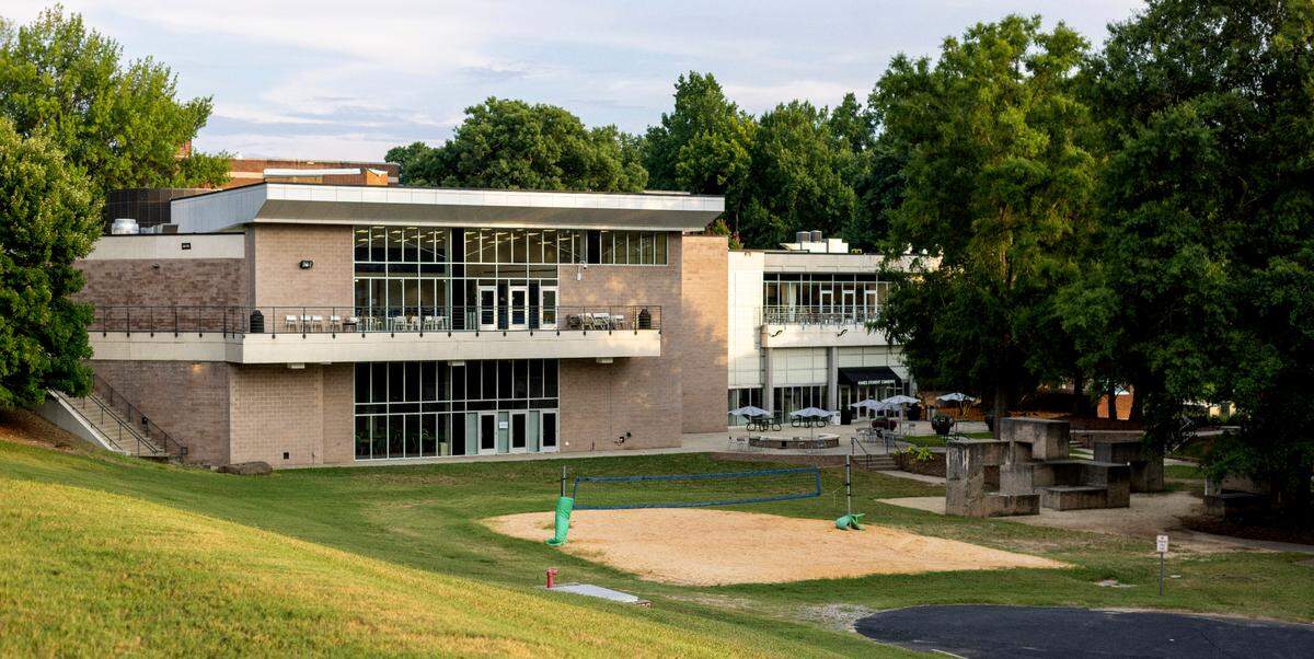 The Hanes Student Commons building on the North Carolina School of the Arts in Winston-Salem, N.C. on Friday, July 19, 2024.