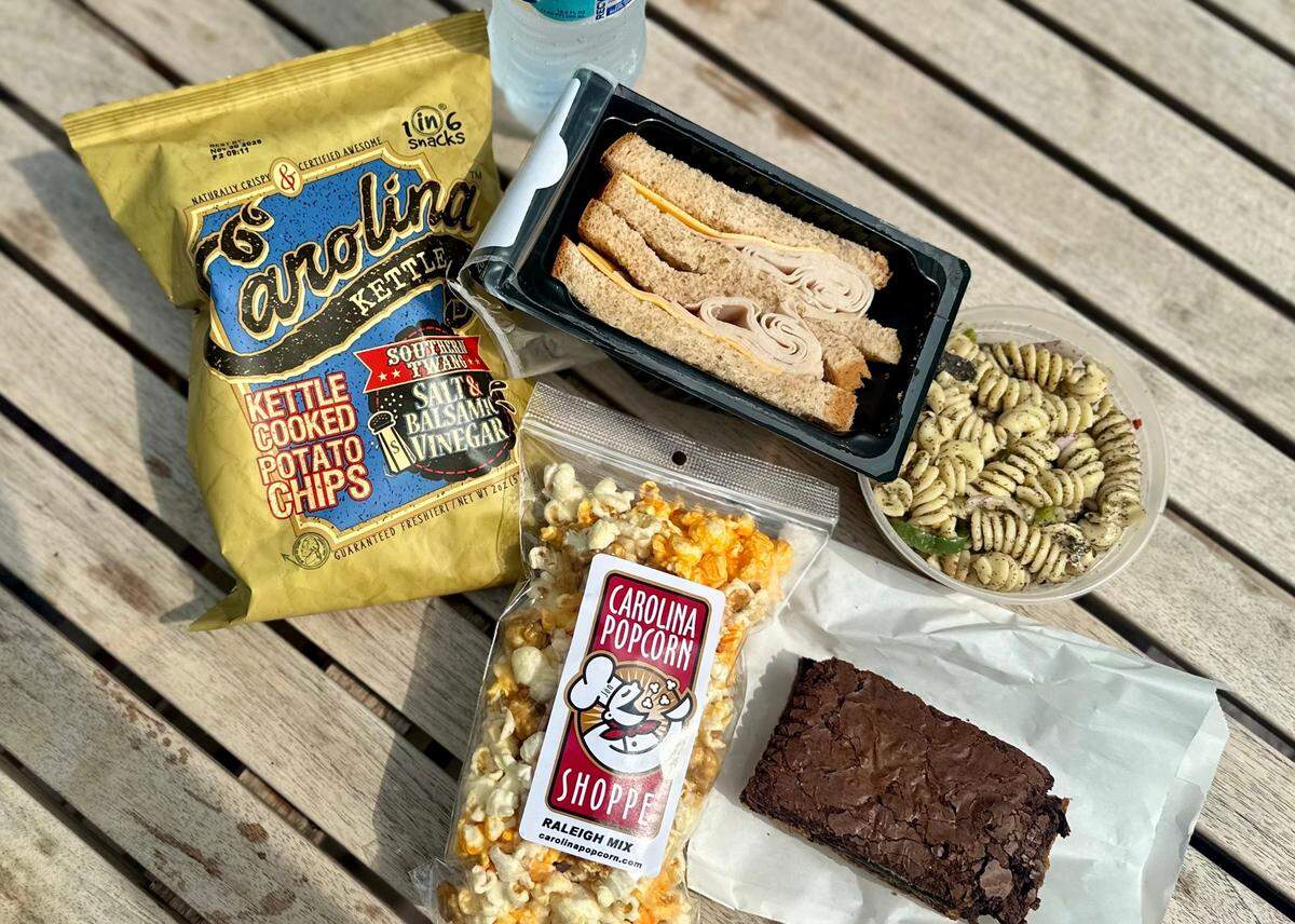 Grab-and-go foods from House of Many Porches Market at Dix Park.