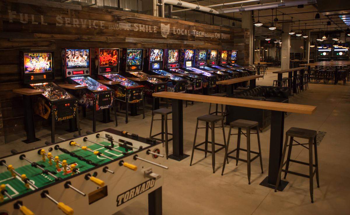 Foosball and pinball are among the games that will be housed in the new Pins Mechanical Co., planned to open in a 27,000-square-foot space in downtown Raleigh in 2025.