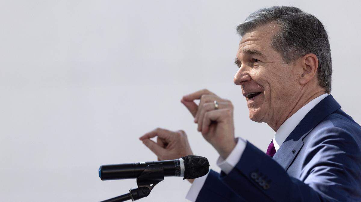 Gov. Roy Cooper, seen here in an August 2023 file photo, is suing over a new law that tests North Carolina’s separation of powers.