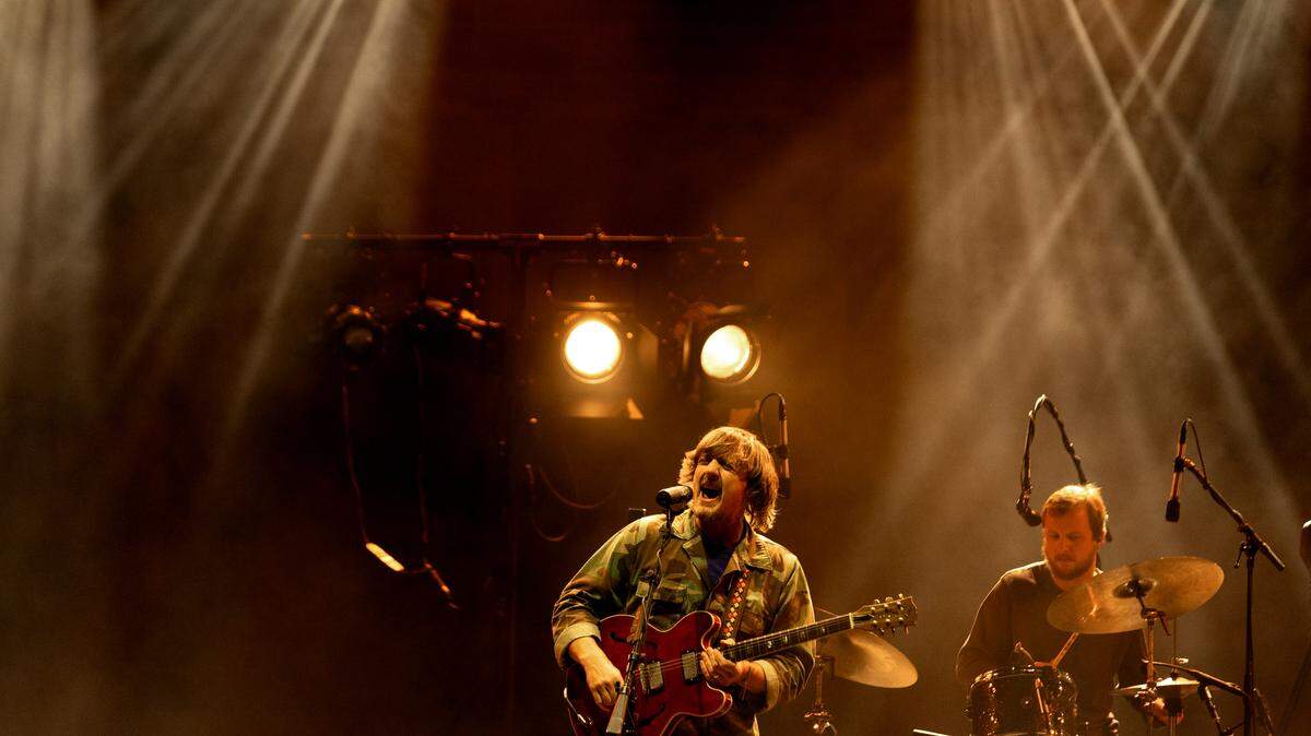 Sturgill Simpson performs a special benefit concert to support disaster relief initiatives in NC following devastating flooding from Helene. He performed at Cary, N.C.’s Booth Amphitheater, Monday night, Oct. 21 2024.