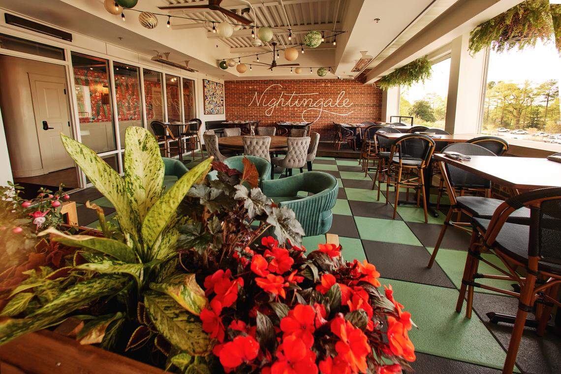 Nightingale Rooftop Restaurant & Bar’s outdoor patio, which is open year-round.