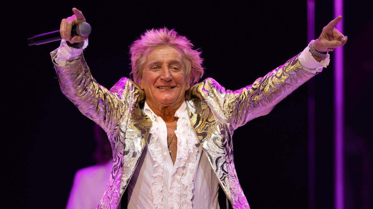 Rod Stewart brings his “One Last Time” tour to Raleigh, N.C.’s Coastal Credit Union Music Park at Walnut Creek, Tuesday night, July 8, 2025.